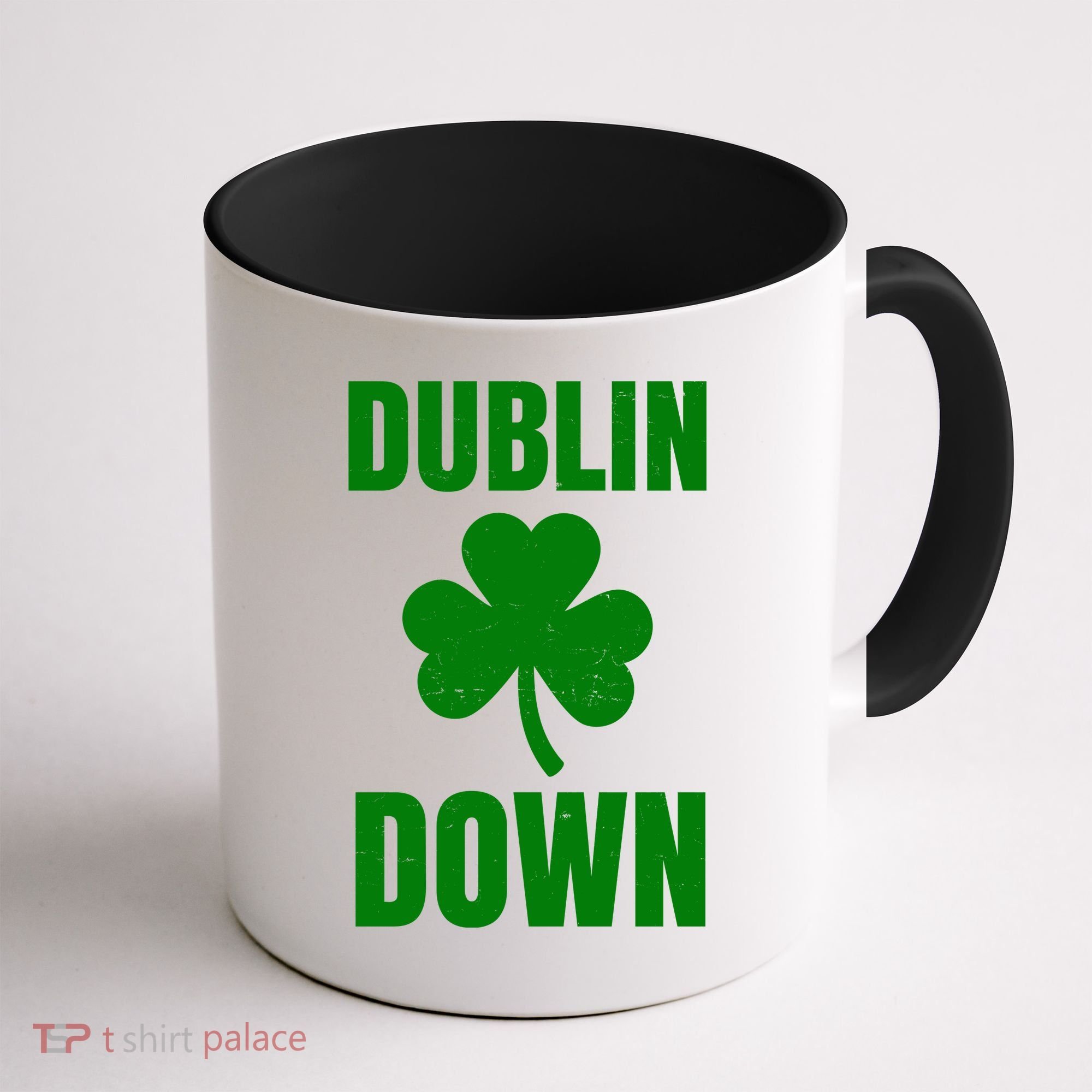Dublin Down St Patricks Day Clover Coffee Mug