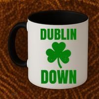 Dublin Down St Patricks Day Clover Coffee Mug thumb 2