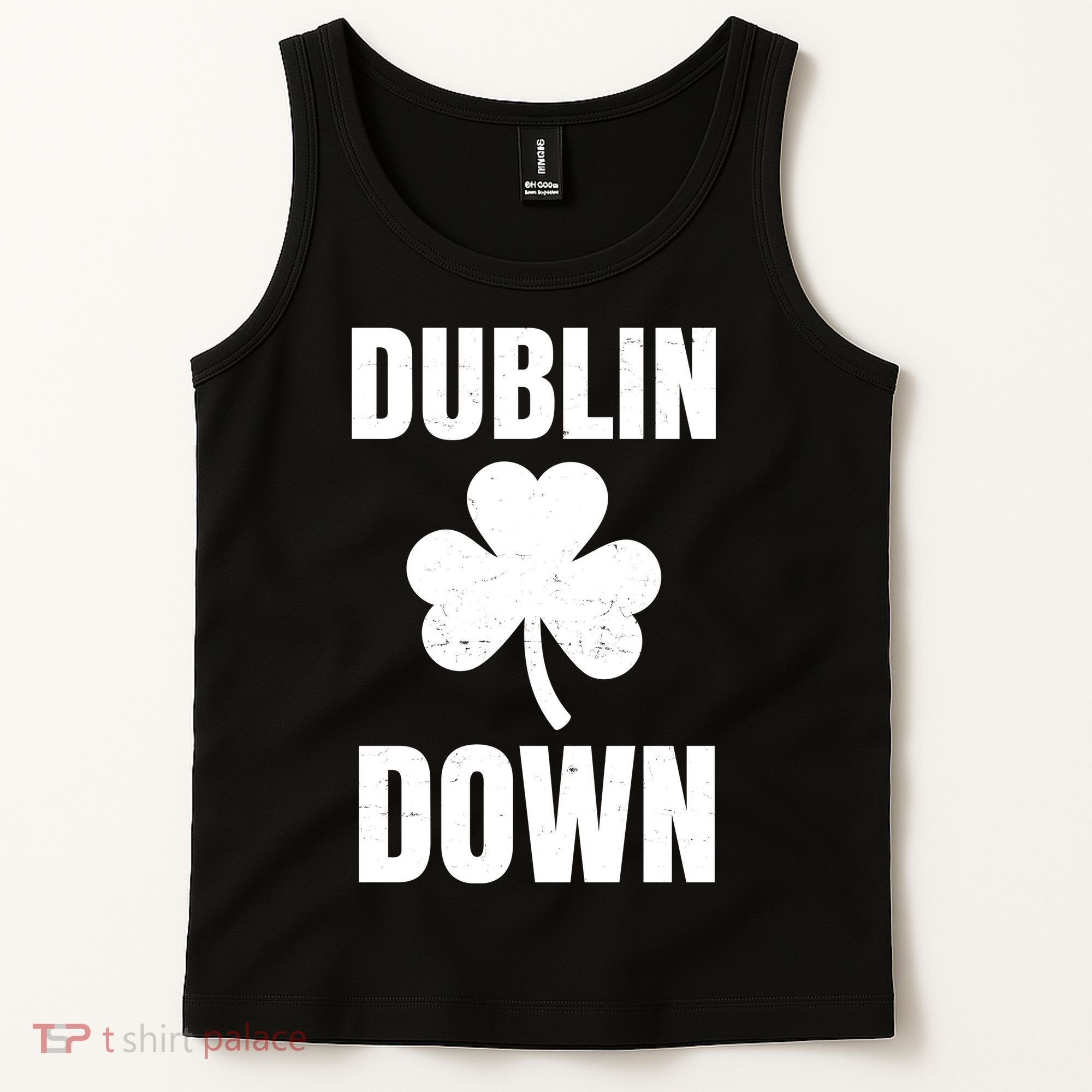 Dublin Down St Patricks Day Clover Tank Top