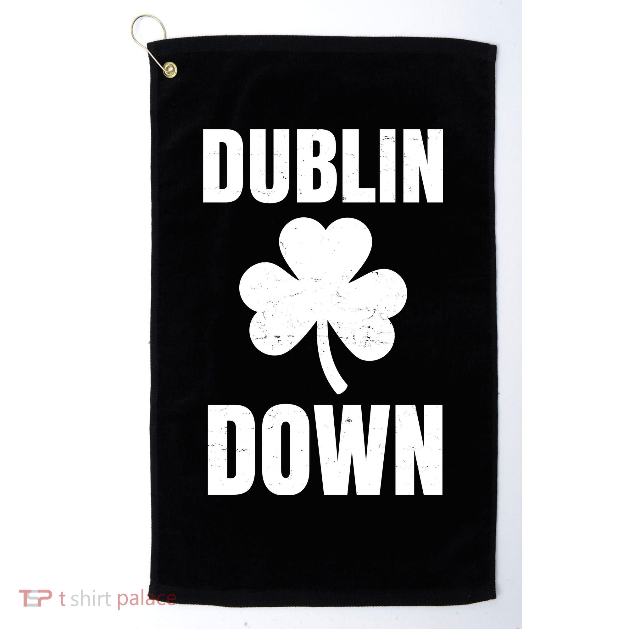 Dublin Down St Patricks Day Clover Golf Towel