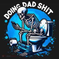 Doing Dad Shit Dad Joke Skeleton Dad Funny Dad Fathers Day Doggie Tank thumb 4