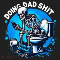 Doing Dad Shit Dad Joke Skeleton Dad Funny Dad Fathers Day Beanie thumb 2