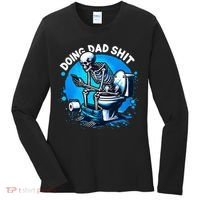 Doing Dad Shit Dad Joke Skeleton Dad Funny Dad Fathers Day Women's Long Sleeve Shirt thumb 0