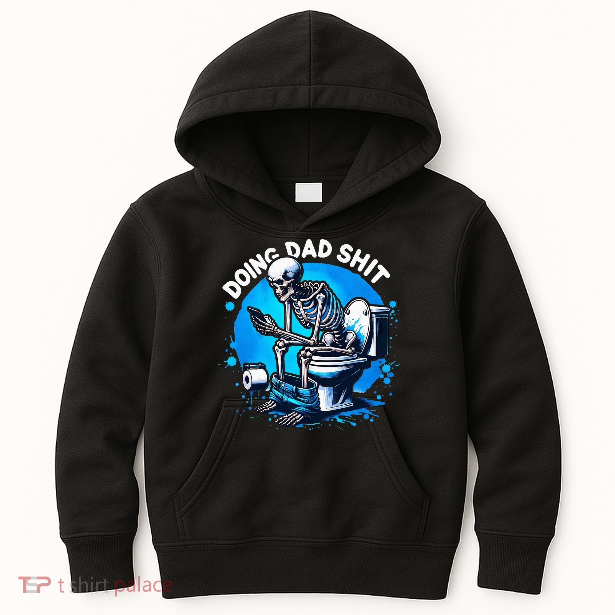 Doing Dad Shit Dad Joke Skeleton Dad Funny Dad Fathers Day Kids Hoodie