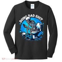 Doing Dad Shit Dad Joke Skeleton Dad Funny Dad Fathers Day Kids Long Sleeve Shirt thumb 0