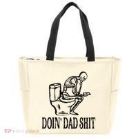 Doing Dad Shit Funny Skeleton Dad Joke Tote Bag thumb 0