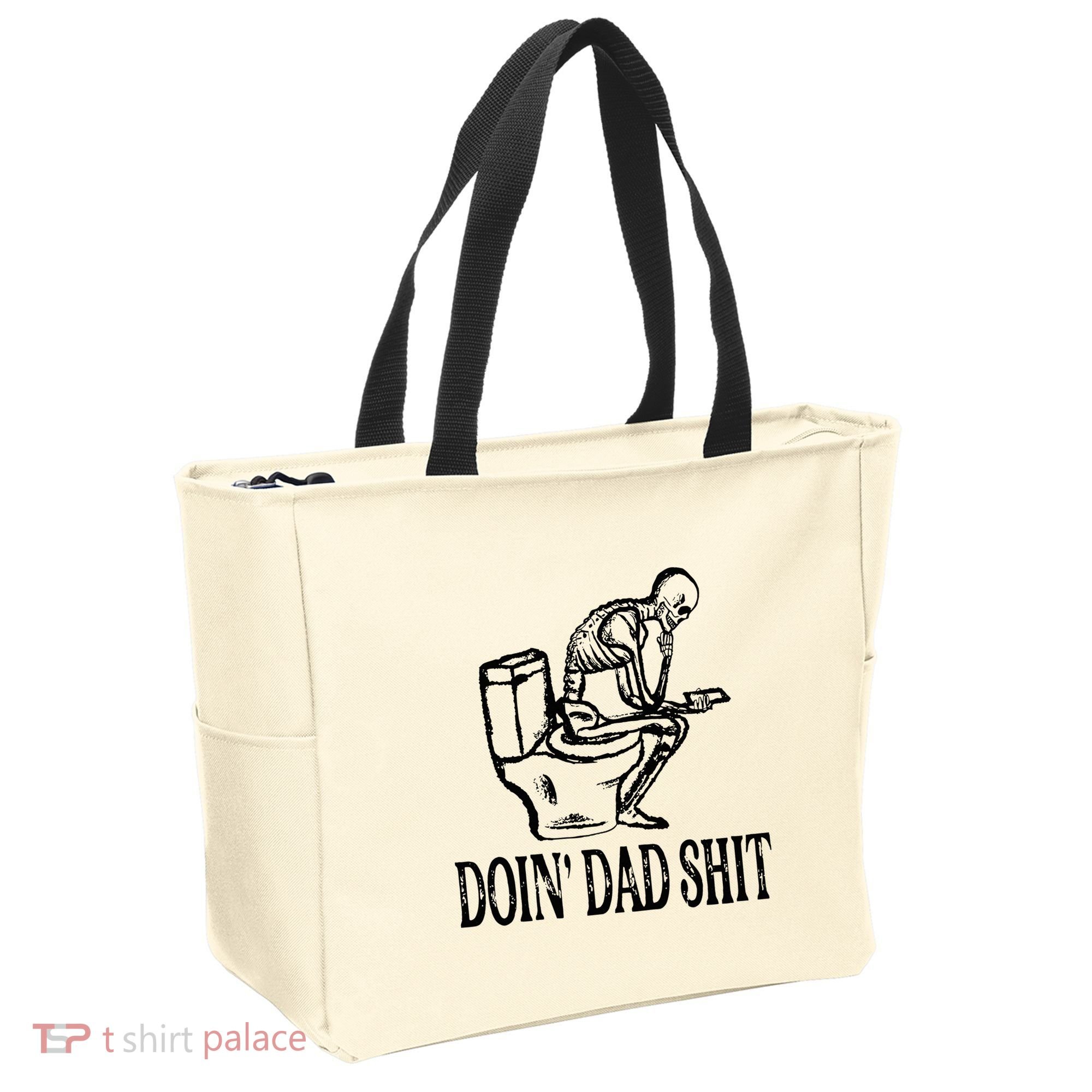 Doing Dad Shit Funny Skeleton Dad Joke Tote Bag