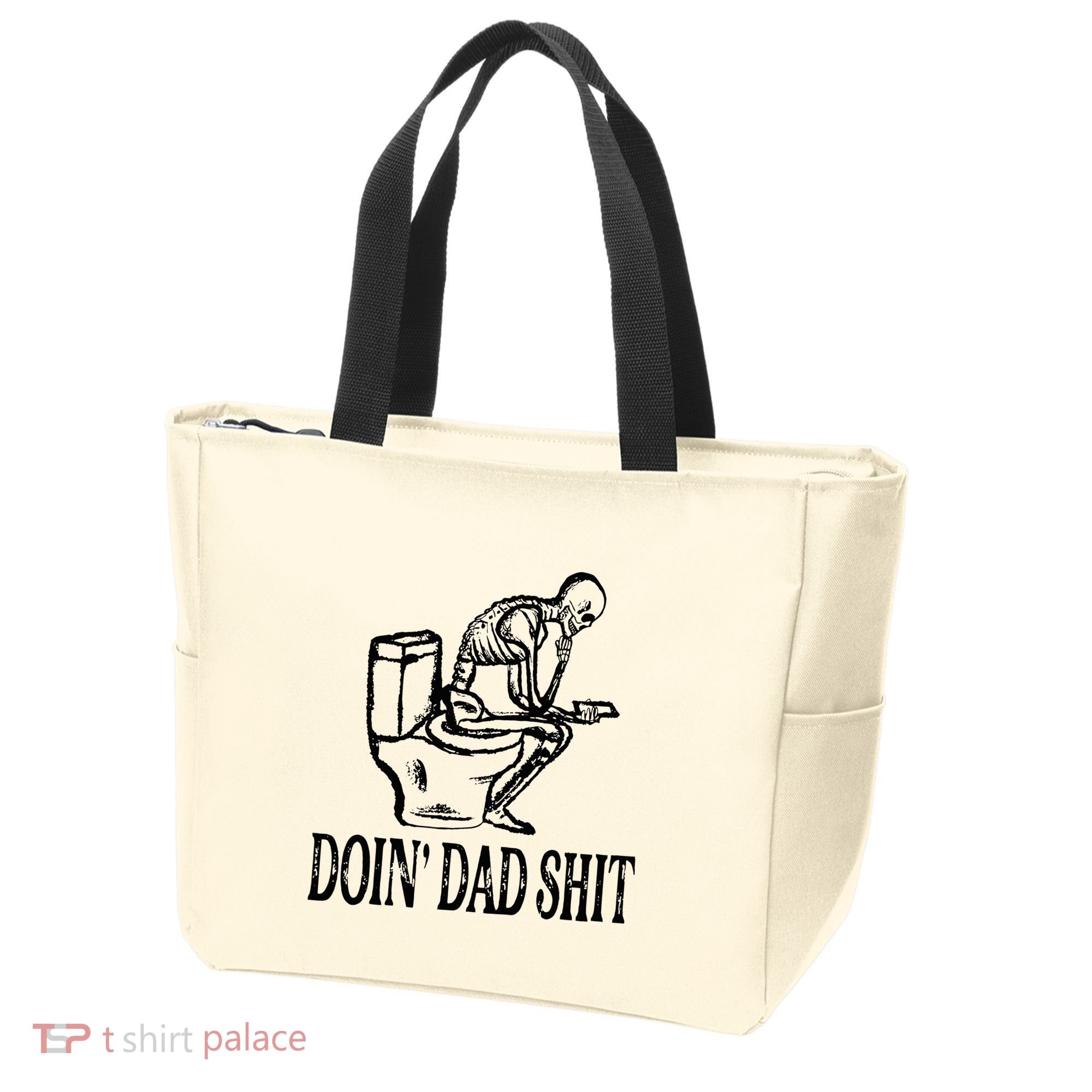 Doing Dad Shit Funny Skeleton Dad Joke Tote Bag