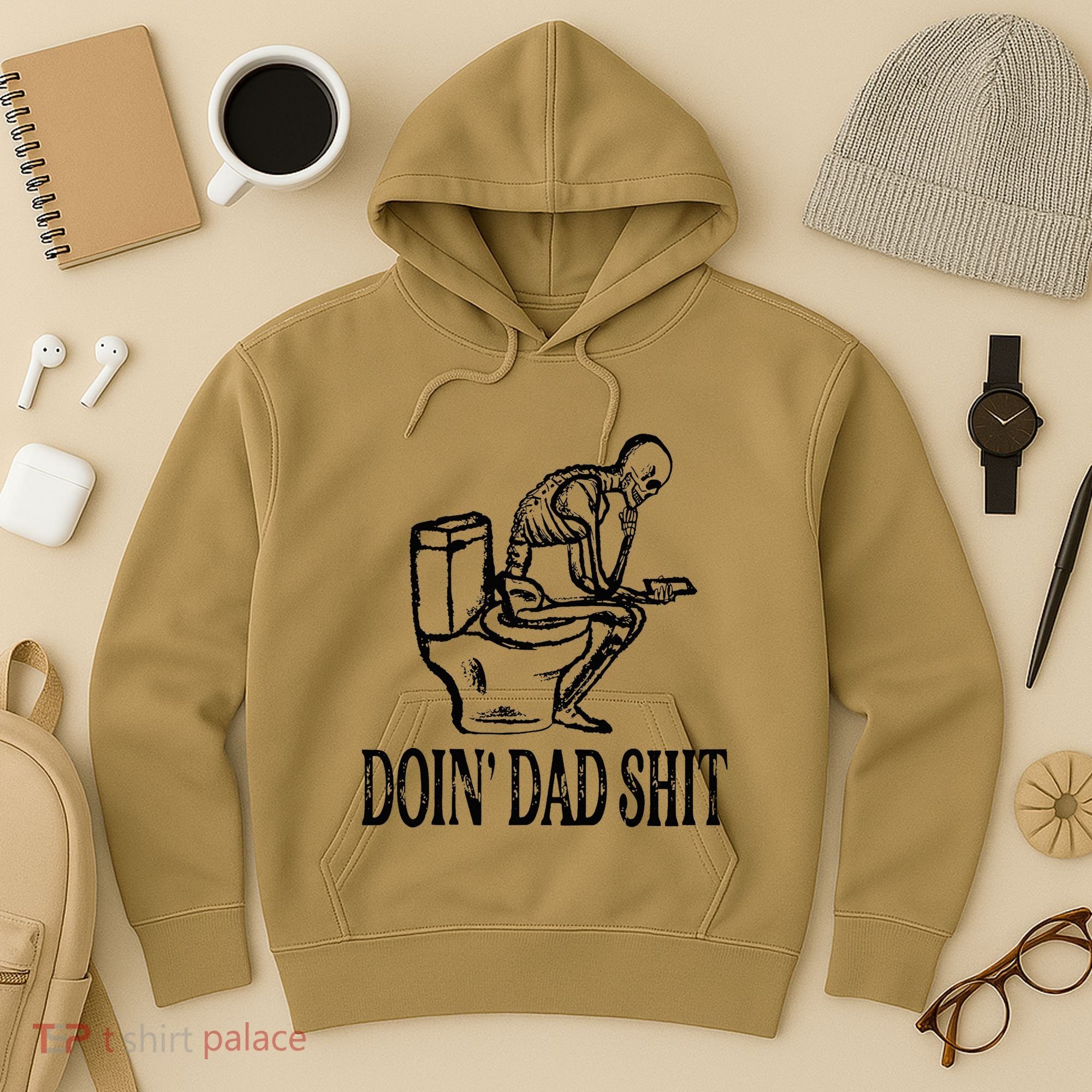 Doing Dad Shit Funny Skeleton Dad Joke Hoodie