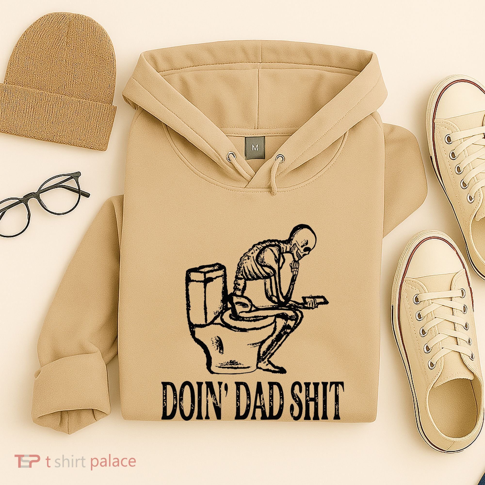 Doing Dad Shit Funny Skeleton Dad Joke Hoodie