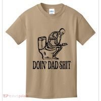 Doing Dad Shit Funny Skeleton Dad Joke Kids T-Shirt thumb 0