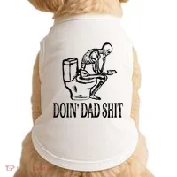 Doing Dad Shit Funny Skeleton Dad Joke Doggie Tank thumb 0