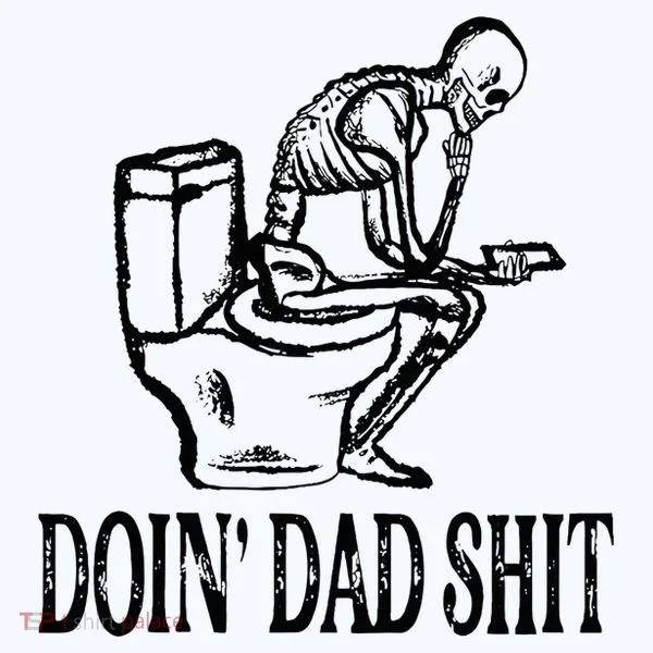 Doing Dad Shit Funny Skeleton Dad Joke Doggie Tank