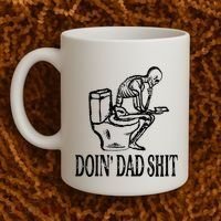 Doing Dad Shit Funny Skeleton Dad Joke Coffee Mug thumb 2