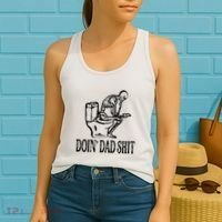 Doing Dad Shit Funny Skeleton Dad Joke Women's Tank Top thumb 2