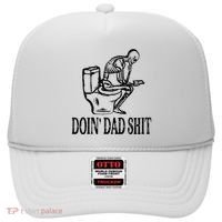Doing Dad Shit Funny Skeleton Dad Joke Hat thumb 0