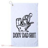 Doing Dad Shit Funny Skeleton Dad Joke Golf Towel thumb 0