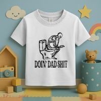 Doing Dad Shit Funny Skeleton Dad Joke Toddler T-Shirt thumb 3