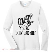 Doing Dad Shit Funny Skeleton Dad Joke Women's Long Sleeve Shirt thumb 0