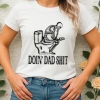 Doing Dad Shit Funny Skeleton Dad Joke Women's T-Shirt thumb 2