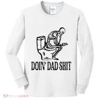 Doing Dad Shit Funny Skeleton Dad Joke Kids Long Sleeve Shirt thumb 0