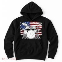 Drummer Drum Set Drums USA Flag American 4th Of July Gift Hoodie thumb 0