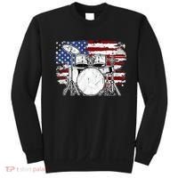 Drummer Drum Set Drums USA Flag American 4th Of July Gift Sweatshirt thumb 0