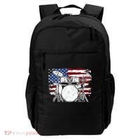 Drummer Drum Set Drums USA Flag American 4th Of July Gift Backpack thumb 0