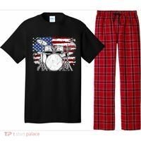 Drummer Drum Set Drums USA Flag American 4th Of July Gift Pajama Set thumb 0