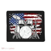 Drummer Drum Set Drums USA Flag American 4th Of July Gift Mousepad thumb 0