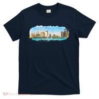 Downtown Detroit Skyline Watercolor Sketch T-Shirt thumb 0