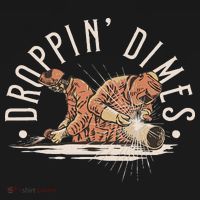 Droppin Dimes Skeleton Welding Humor Apron thumb 3