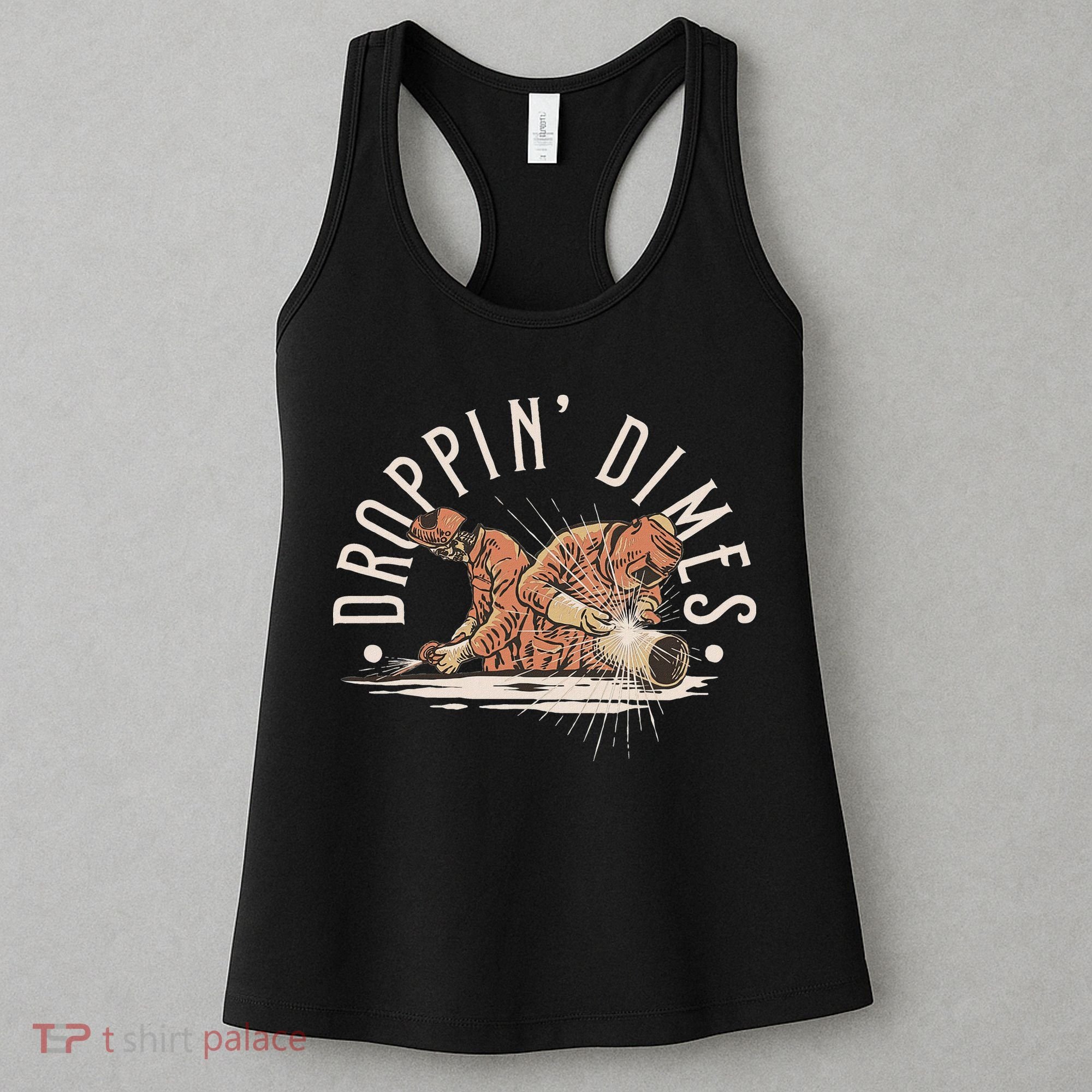 Droppin Dimes Skeleton Welding Humor Women's Tank Top