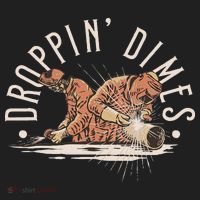 Droppin Dimes Skeleton Welding Humor Golf Towel thumb 3