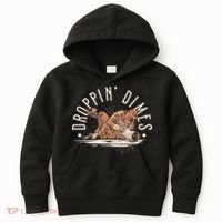 Droppin Dimes Skeleton Welding Humor Kids Hoodie thumb 0