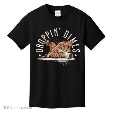 Droppin Dimes Skeleton Welding Humor Kids T-Shirt