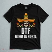 Dtf Down To Fiesta Funny Mexican Skull Cinco De Mayo T-Shirt thumb 5