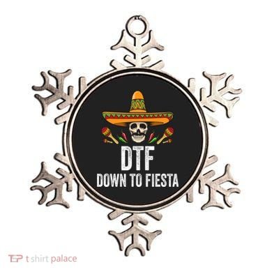 Dtf Down To Fiesta Funny Mexican Skull Cinco De Mayo Ornament