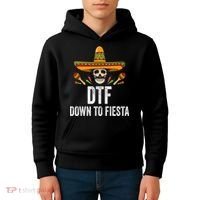 Dtf Down To Fiesta Funny Mexican Skull Cinco De Mayo Kids Hoodie thumb 4