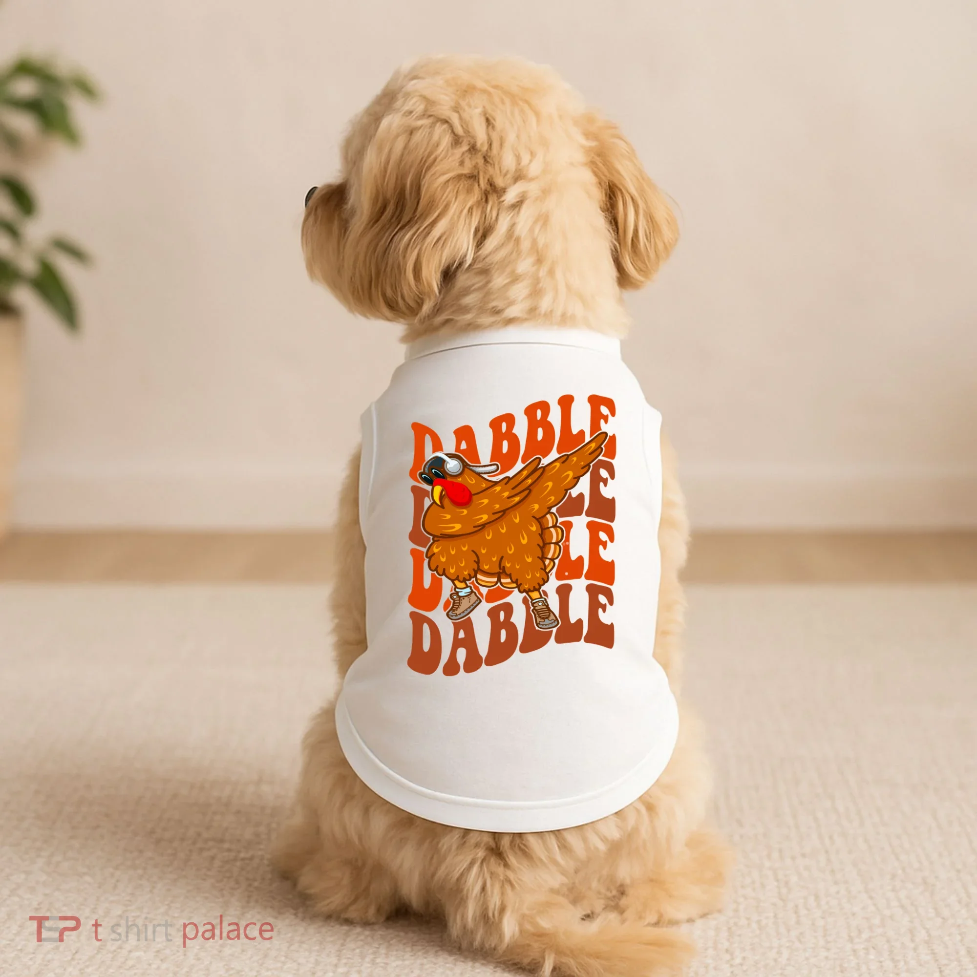 Dabble Dab Turkey Thanksgiving Doggie Tank