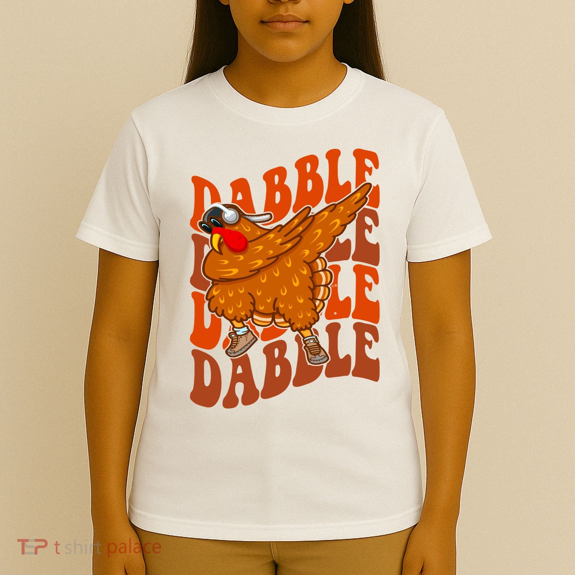 Dabble Dab Turkey Thanksgiving T-Shirt