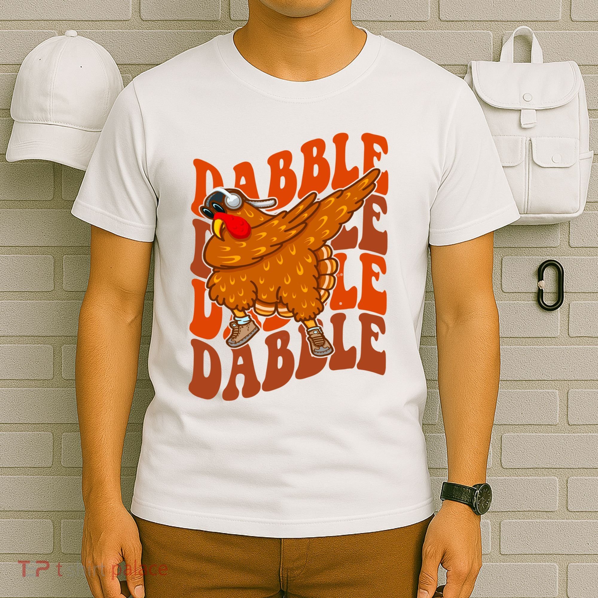 Dabble Dab Turkey Thanksgiving T-Shirt