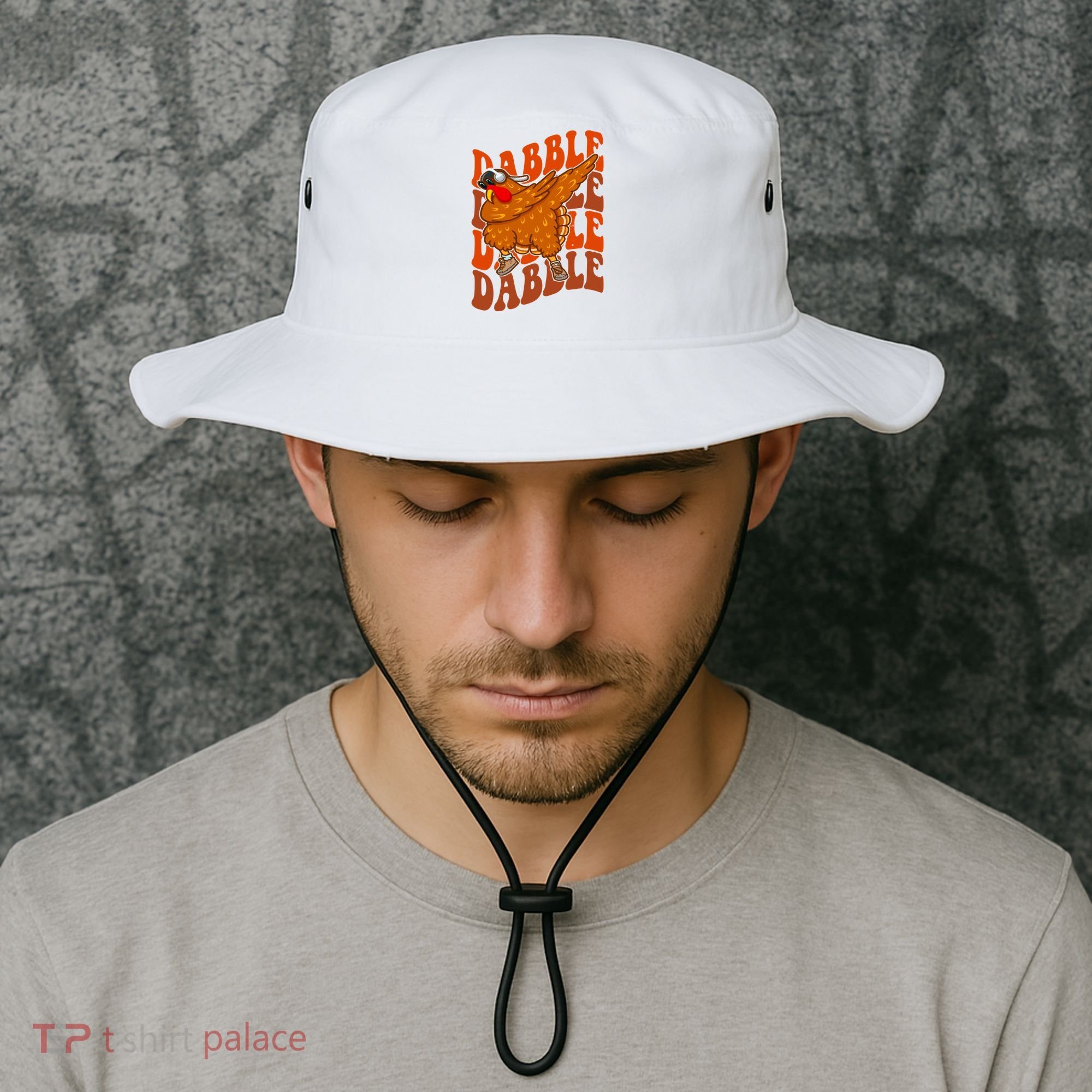 Dabble Dab Turkey Thanksgiving Bucket Hat