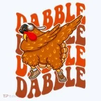 Dabble Dab Turkey Thanksgiving Bucket Hat thumb 4