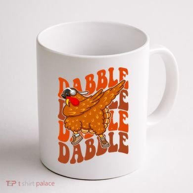 Dabble Dab Turkey Thanksgiving Coffee Mug back