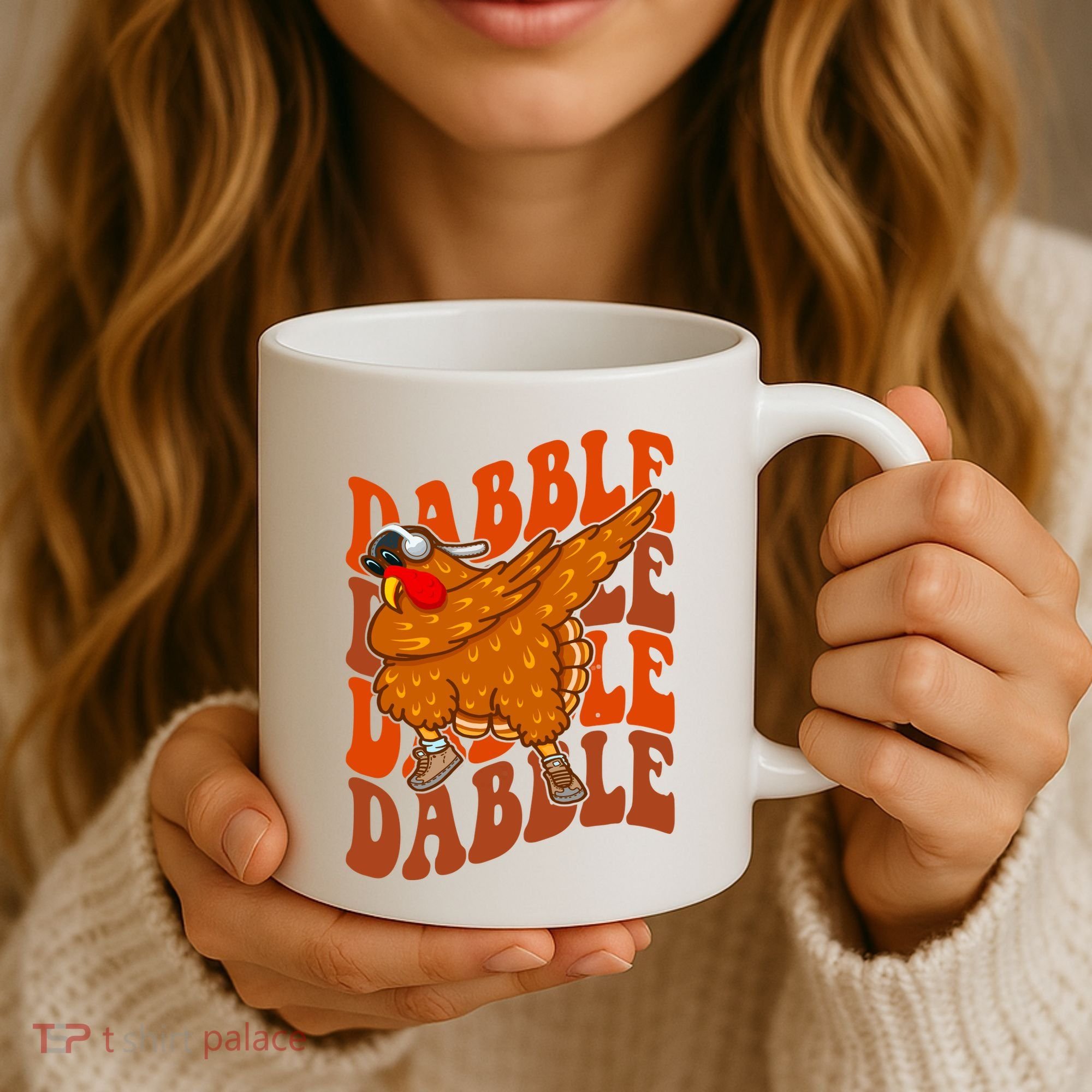 Dabble Dab Turkey Thanksgiving Coffee Mug