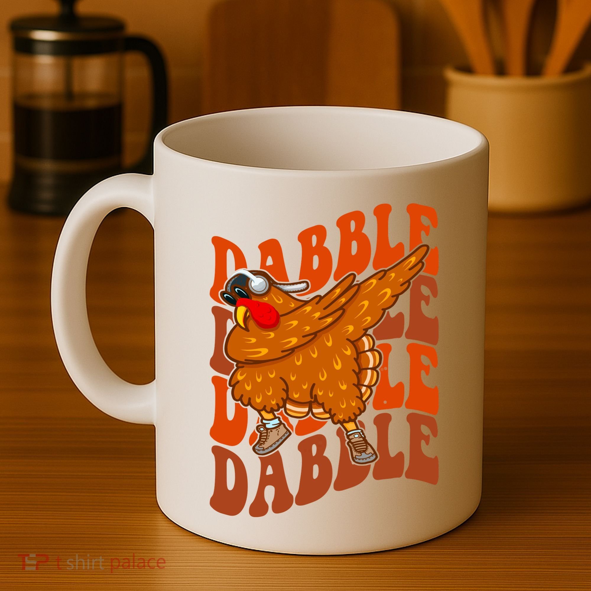 Dabble Dab Turkey Thanksgiving Coffee Mug