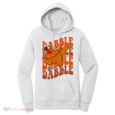 Dabble Dab Turkey Thanksgiving Women's Hoodie
