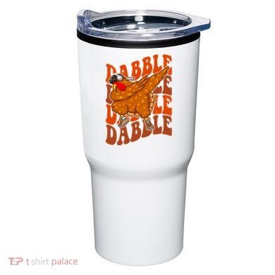 Dabble Dab Turkey Thanksgiving Tumbler