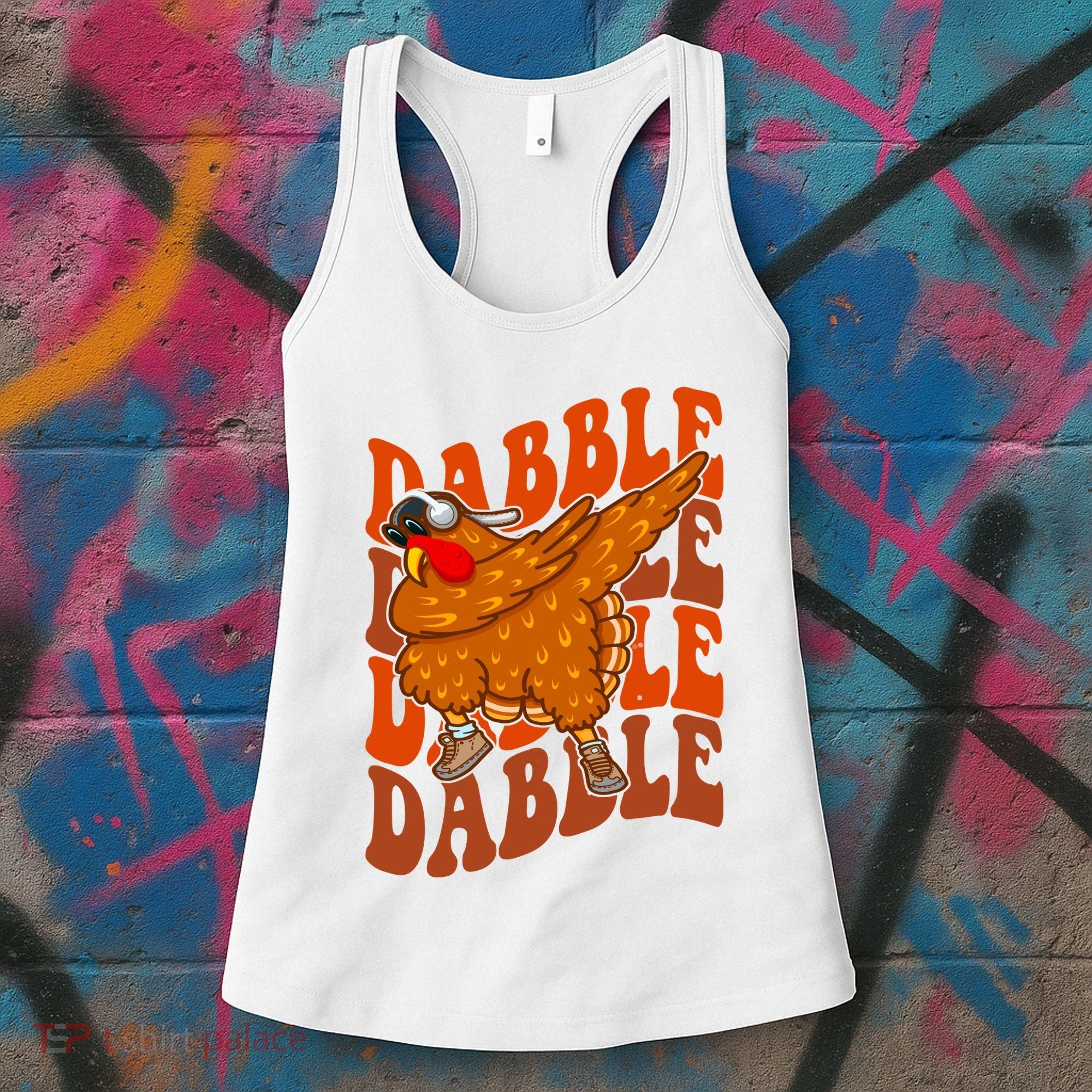 Dabble Dab Turkey Thanksgiving Women's Tank Top